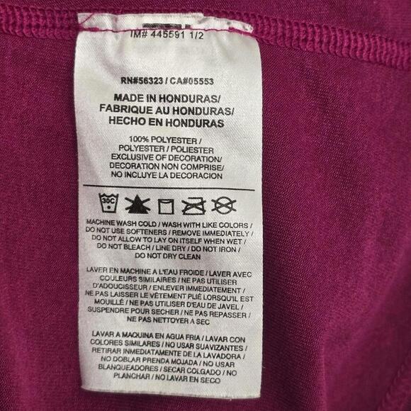 Nike Dri Fit Long Sleeve Shirt Women's Small Magenta V-Neck Running Workout - Picture 5 of 5